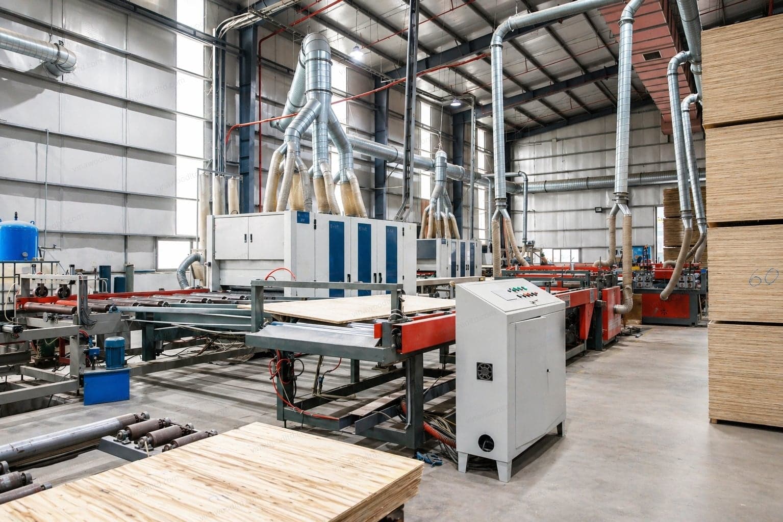 Calibration sanding of plywood panels