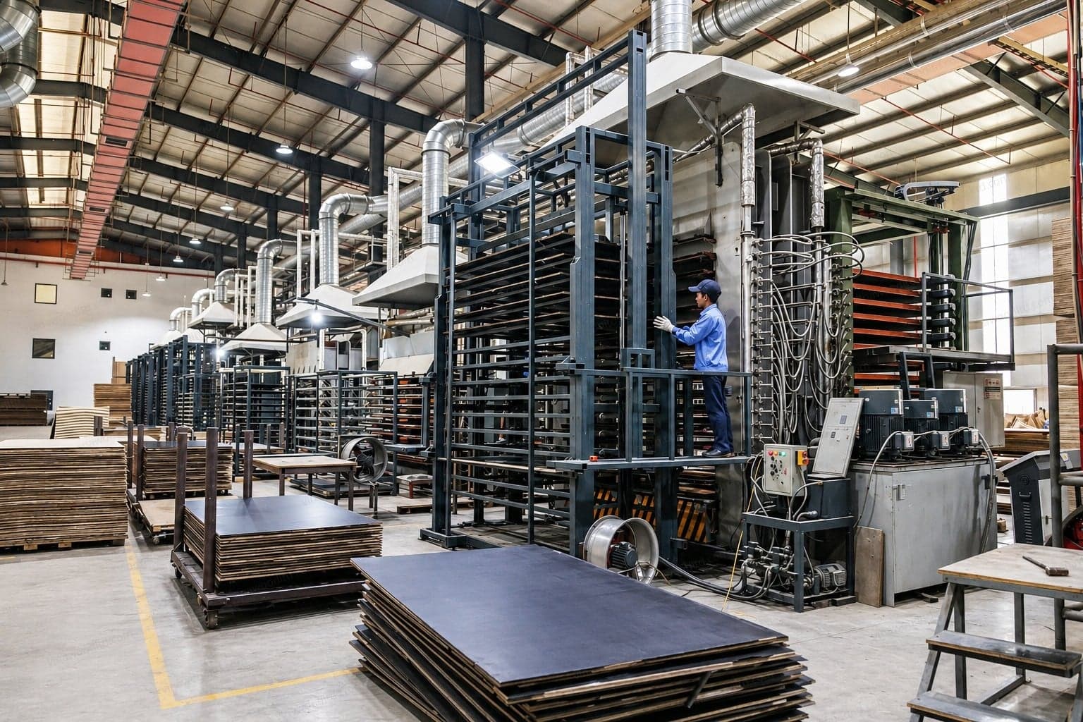 Surface lamination / film press line
