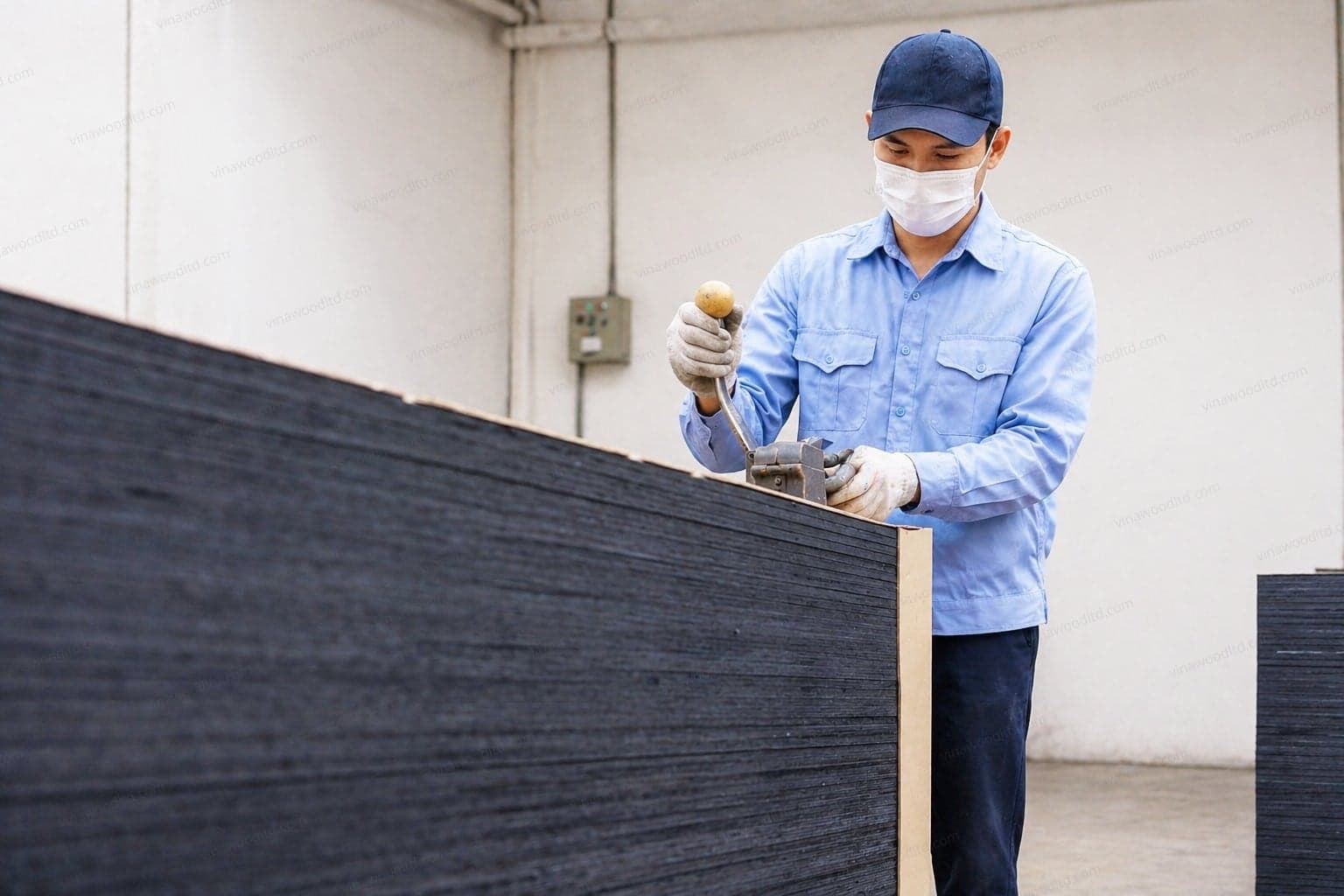 Edge sealing finished plywood panels